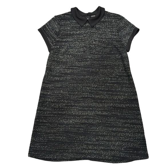 Maison Jules Women's Collared Shift Dress Black White Size L - Picture 2 of 11